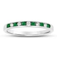 thumbnail image 1 of Louis Creations  0.23 CTW Diamond & Emerald Band, 14K Gold - Size 4, 1 of 1