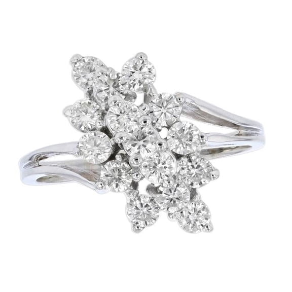 Louis Creations 1.00 CTW Diamond Ring, 14K Gold - Size 5.5