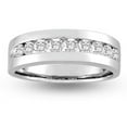 thumbnail image 1 of Louis Creations CR376-025-6 0.25 CTTW 9 Stone Round Diamond Channel Set Mens Ring 14K Gold Band - Size 6, 1 of 1