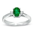 thumbnail image 1 of Louis Creations RL1341ED-5.5 0.45 CTTW Emerald & Diamond Ring Set, 14K Gold - Size 5.5, 1 of 1