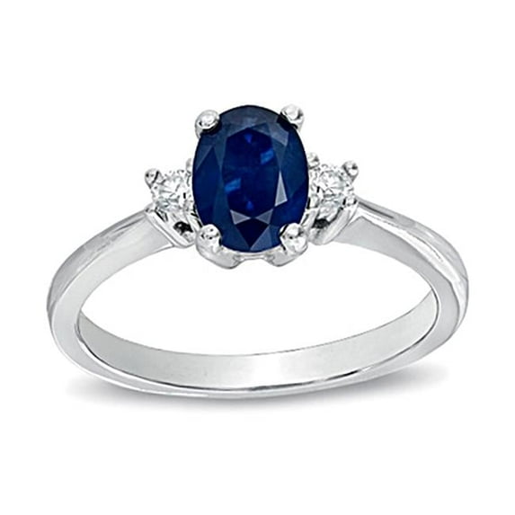 Louis Creations RL1342SD-6.5 0.83 CTTW Sapphire & Diamond Ring Set, 14K Gold - Size 6.5