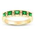 thumbnail image 1 of Louis Creations RL1625ED-YG-4.5 0.05 CTW of Diamonds & Emeralds Wedding Band, 14K Yellow Gold - Size 4.5, 1 of 1