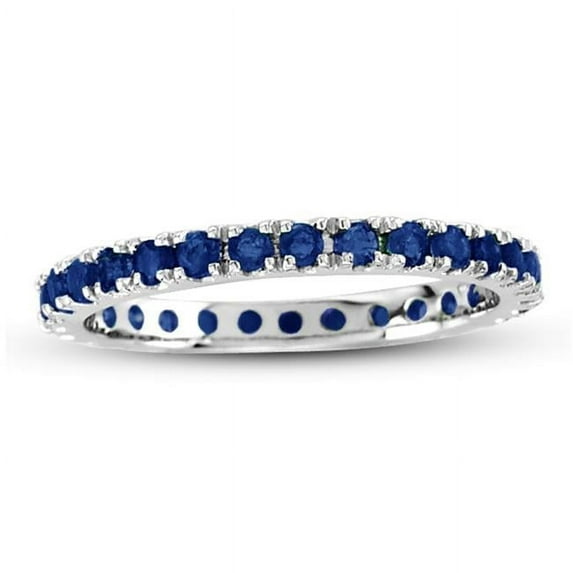 Louis Creations RL1761SA-7 Sapphire Eternity Ring, 14K Gold - Size 7