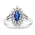 thumbnail image 1 of Louis Creations RL2113SD-4 0.20 CTW Diamond & Sapphire Ring, 14K Gold - Size 4, 1 of 1