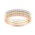 thumbnail image 1 of Louis Creations RL2512-WYR-4.5 0.45 CTW Diamond Band Stackable Ring, 14K Tri Color Gold - Size 4.5, 1 of 1
