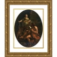 thumbnail image 1 of Louis Dorigny 12x14 Gold Ornate Wood Frame and Double Matted Museum Art Print Titled - Hercules and Omphale, 1 of 4