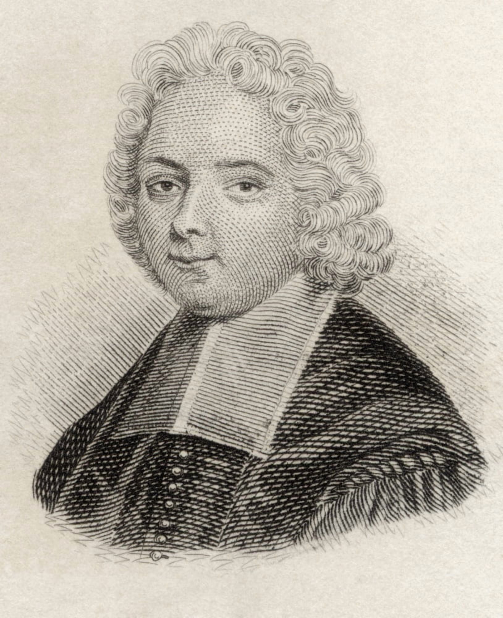 Louis Ellies Du Pin Or Dupin1657 To 1719 French Ecclesiastical Historian From Crabbes Historical Dictionary Published 1825 Canvas Art - Ken Welsh Design Pics (13 x 16)