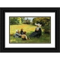 thumbnail image 1 of Louis Emile Adan 24x17 Black Ornate Framed Double Matted Museum Art Print Titled: The Lesson of Catechism, 1 of 5