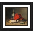 thumbnail image 1 of Louis-Eugène Lambert 17x15 Black Ornate Wood Framed Double Matted Museum Art Print Titled - Still Life with a Censer and a Cardinal's Hat, 1 of 5
