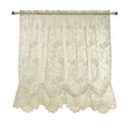 thumbnail image 1 of Louis Floral Lace Window Balloon Curtain Panel 55" x 63" in Ivory, 1 of 5