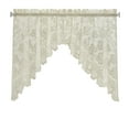 thumbnail image 1 of Louis Floral Lace Window Curtain Swag Pair 72" x 32" in Ivory, 1 of 6