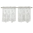 thumbnail image 1 of Louis Floral Lace Window Curtain Tiers Pair 55" x 24" in White, 1 of 4