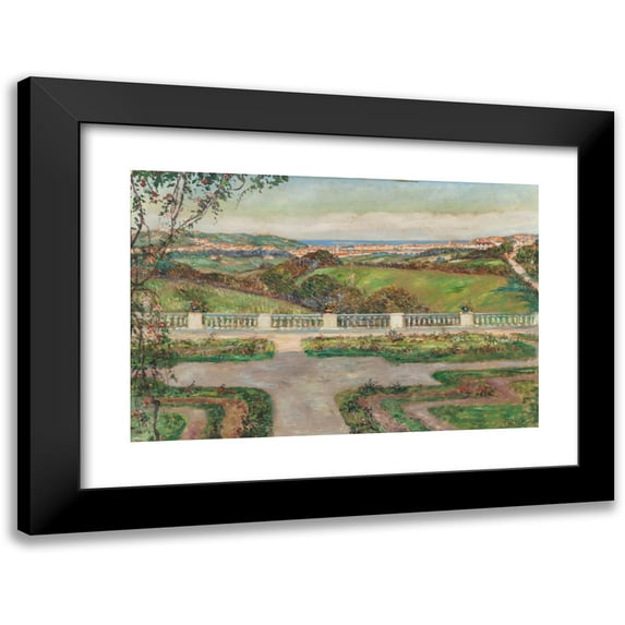 Louis Floutier 18x13 Black Modern Framed Museum Art Print Titled - View from the Gardens