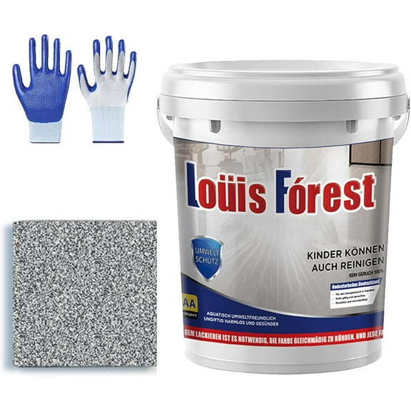 Louis Forest Epoxy Floor Paint, 2025 New Epoxy Colored Sand Floor Paint, 0.5 Kg High-Gloss Marble Effect Garage FloorPaint Self Leveling for Indoor and Outdoor