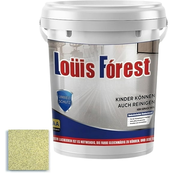 Louis Forest Epoxy Floor Paint, Epoxy Colored Sand Floor Paint, Epoxys Sand Floors Paints, High Gloss Marble Effect Paints for Garage Indoor and Outdoor, Waterproof (Yellow,500g / 0.13gal)