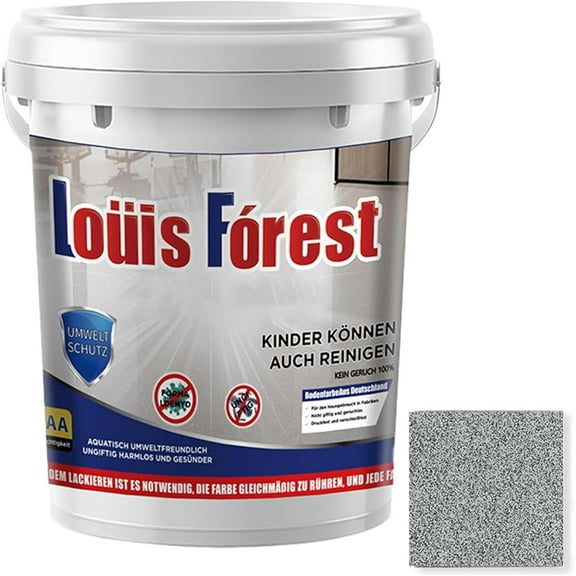 Louis Forest Epoxy Floor Paint, High-Gloss Marble Effect Epoxy Floor Coating, Garage, Basement Floors Paint, Waterproof, Non-Slip, for Tile, Cement, and Marble