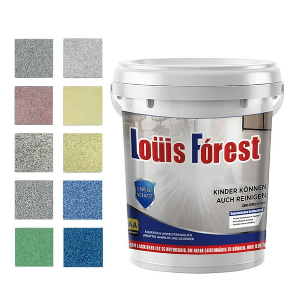 Louis Forest Epoxy Floor Paint, High-Gloss Marble Effect Epoxy Floor Coating, Louis Forest FloorCoating Suitable for Indoor and Outdoor (Dark Gray)