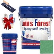 Louis Forest Epoxy Floor Paint, High-Gloss Marble Effect Epoxy Floor Coating, Waterproof, Non-Slip,for Garage, Warehouses, or Basement