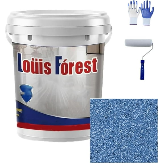 Louis Forest Epoxy Floor Paint, High-Gloss Marble Effect Epoxy Floor Coating, Waterproof Water-Based Epoxy Floor Paint, Concrete Floor Paint
