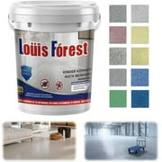 Louis Forest Epoxy Floor Paint, Louis Forest Floor Coating, High-Gloss Marble Effect Epoxy Floor Coating, Waterproof Water-Based Epoxy Floor Paint, Epoxy Paint (Dark Gray)