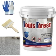 Louis Forest Epoxy Floor Paint, Louis Forest Waterproof Floor Paint with Brush, High-Gloss Marble Effect Epoxy Floor Coating, Waterproof Water-Based Epoxy Floor Paint, Epoxy Paint