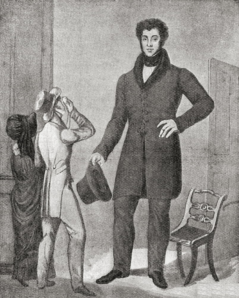 Louis Frenz Born 1801- French Giant From The Strand Magazine Published 1894 Canvas Art - Ken Welsh Design Pics (26 x 34)