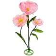 thumbnail image 1 of Louis Garden 5.9’ High 1-Base Silk Poppy Artificial Flower Backdrop Giant Flowers for Decoration, Pink, 1 of 8