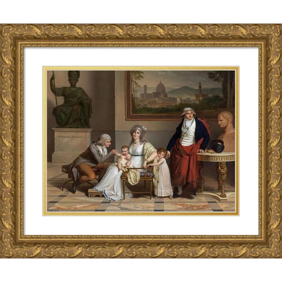 Louis Gauffier 18x15 Gold Ornate Wood Frame and Double Matted Museum Art Print Titled - Andre-Francois Miot, Envoy of the French Republic to the Grand Duke of Tuscany (1796)