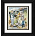 thumbnail image 1 of Louis Glackens 12x13 Black Ornate Wood Framed Double Matted Museum Art Print Titled: When Duty Calls (1913), 1 of 5