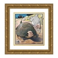 thumbnail image 1 of Louis Glackens 12x13 Gold Ornate Wood Frame and Double Matted Museum Art Print Titled - The Republican Hare and the Democratic Tortoise (1908), 1 of 4