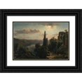 thumbnail image 1 of Louis Gurlitt 24x17 Black Ornate Framed Double Matted Museum Art Print Titled: View of the Nemise in the Alban Mountains Near Rome (1850), 1 of 5