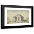 thumbnail image 1 of Louis Gustave Taraval 18x13 Black Modern Framed Museum Art Print Titled - Hexagonal Temple in an Italianate Landscape (C. 1780), 1 of 5