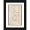 thumbnail image 1 of Louis-Héctor Leroux 11x14 Black Ornate Wood Framed Double Matted Museum Art Print Titled: Vestal Maiden Asleep in a Chair (1879), 1 of 5