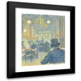 thumbnail image 1 of Louis Hayet 15x18 Black Modern Framed Museum Art Print Titled - At the Coffee Shop, 1 of 5