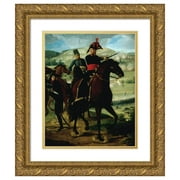 Louis Hersent 20x24 Gold Ornate Framed and Double Matted Museum Art Print Titled - General Louise-Marie Turreau (1756-1816), During the Graviere Affair (8 Prairial, Year Viii-May 21, 1800) (