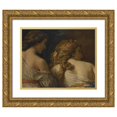 thumbnail image 1 of Louis-Jean-François Lagrenée 18x15 Gold Ornate Wood Frame and Double Matted Museum Art Print Titled - Two Nymphs, 1 of 4