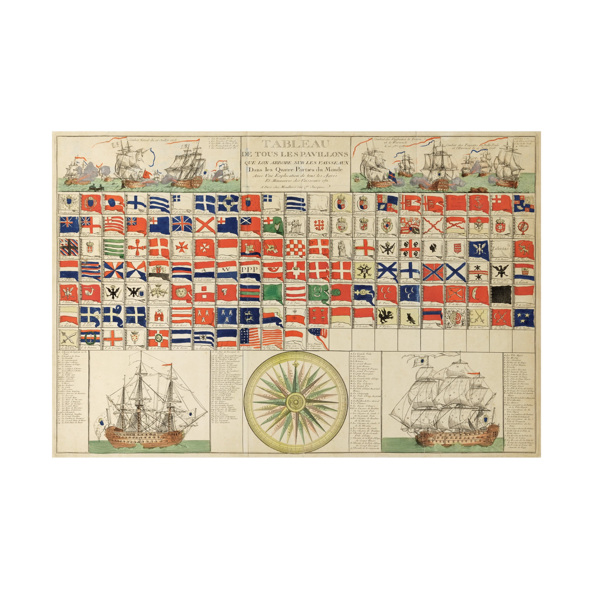 Louis Joseph Mondhare 'Sea Flags of all Nations' Canvas Art - Walmart.com