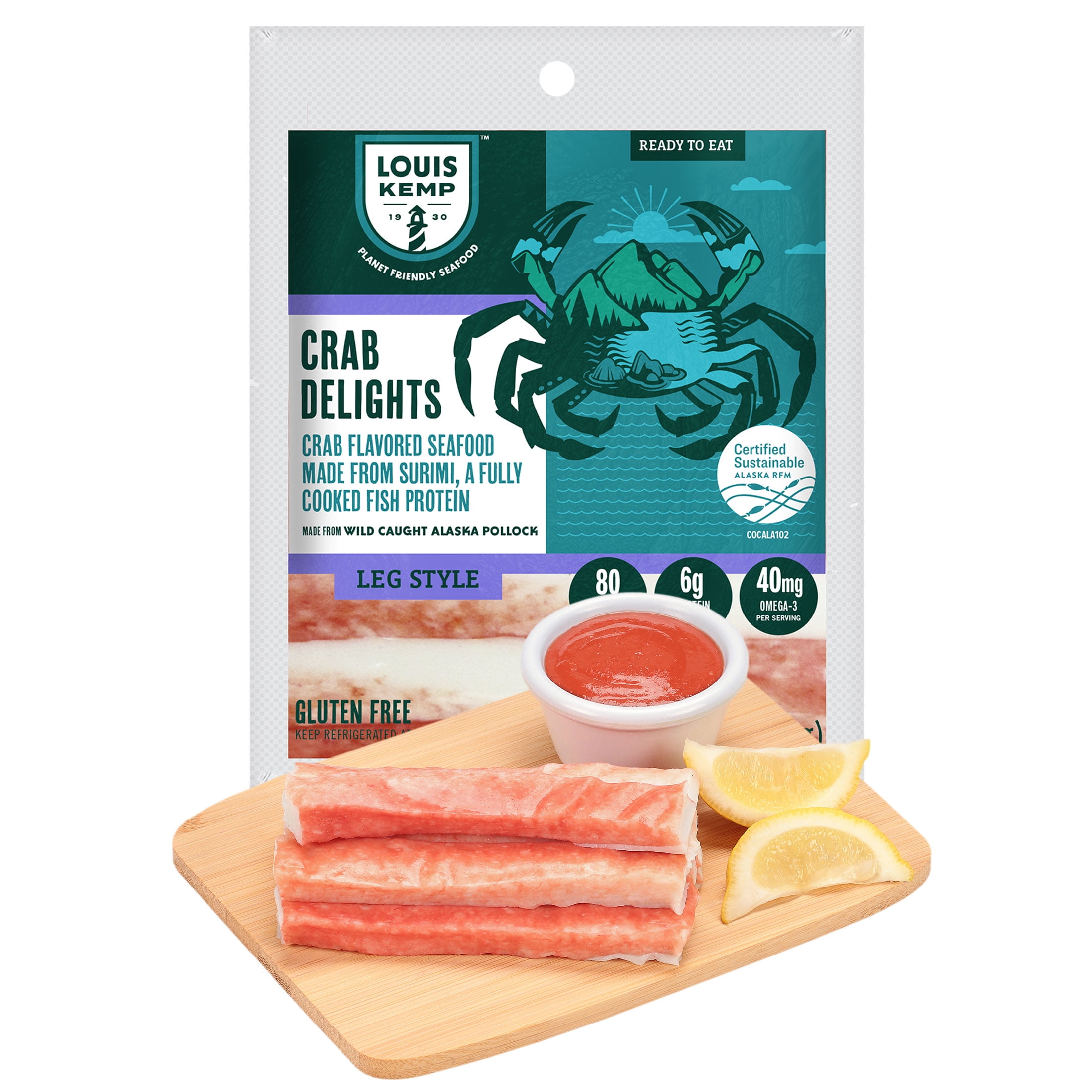 Louis Kemp Crab Delights Fresh Wild Alaska Pollock Imitation Crab Legs
