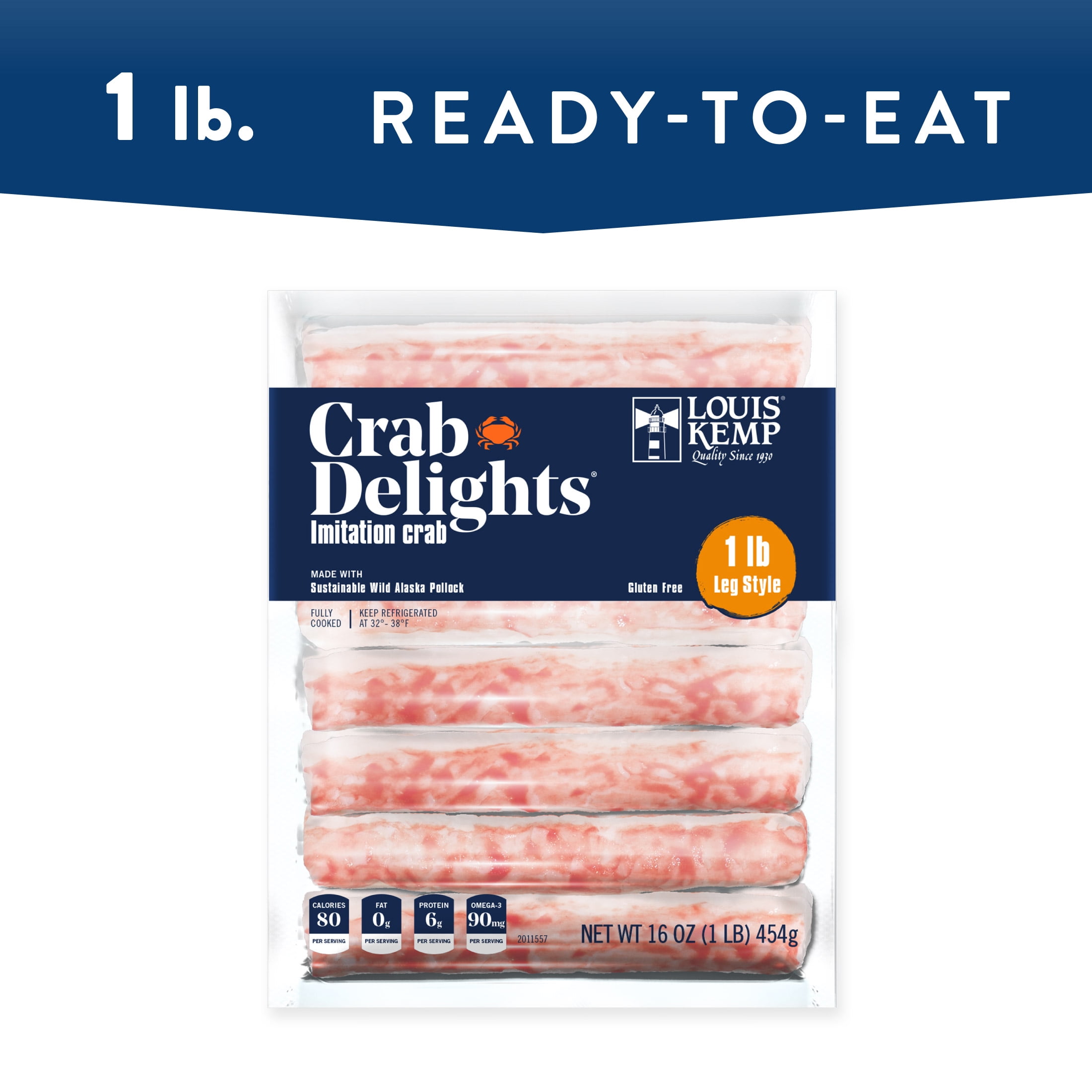 Louis Kemp Crab Delights Fresh Wild Alaska Pollock Imitation Crab Legs