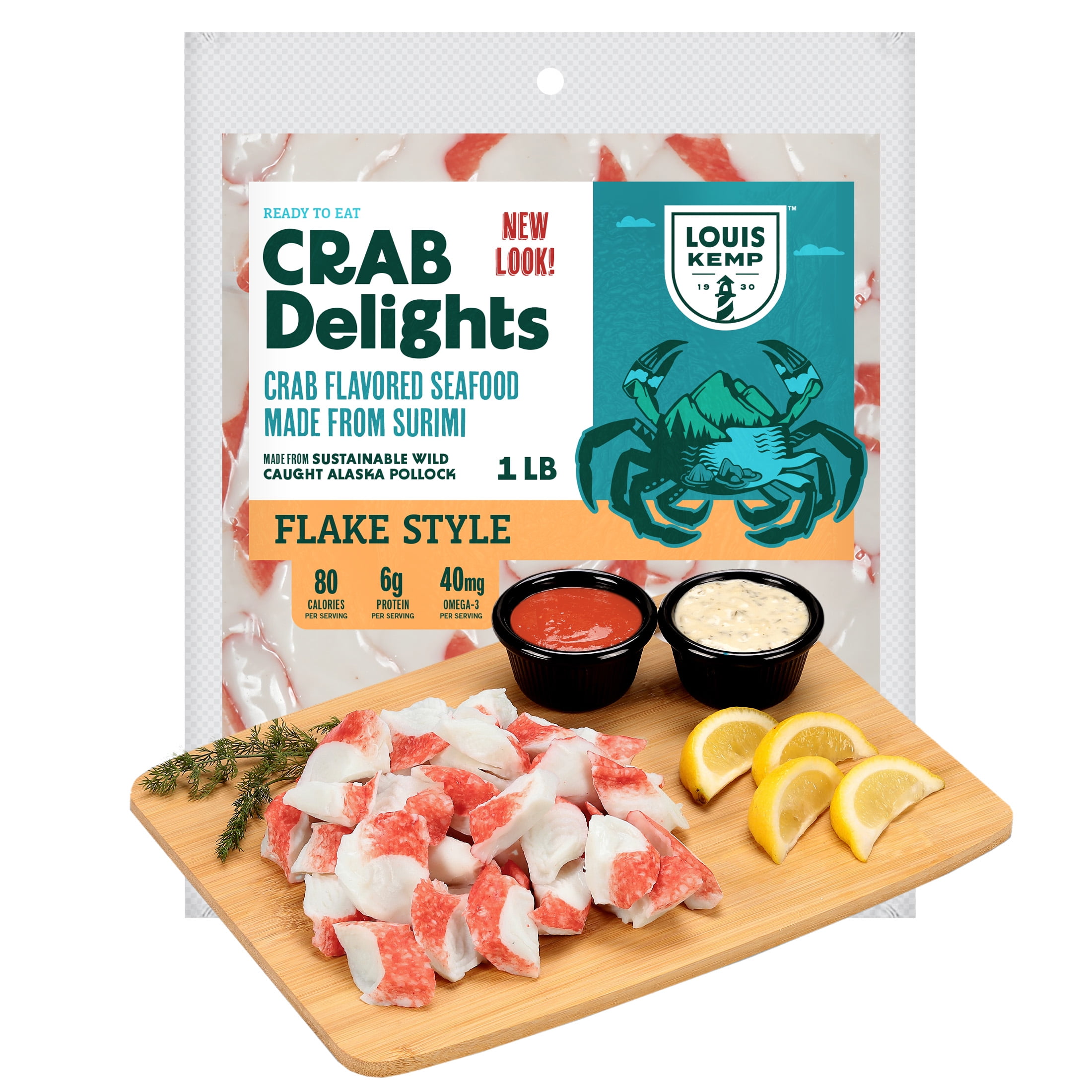 Louis Kemp Delights Fresh Wild Alaska Pollock Imitation Crab Flake