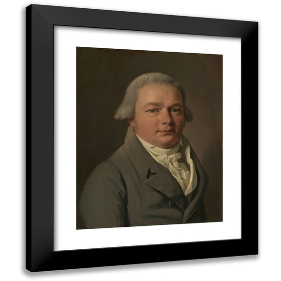 Louis Léopold Boilly 15x18 Black Modern Framed Museum Art Print Titled - Portrait of a Man