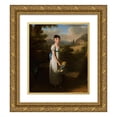 thumbnail image 1 of Louis Léopold Boilly 20x23 Gold Ornate Framed and Double Matted Museum Art Print Titled - Portrait of Mademoiselle Athenais D'Albenas (1807), 1 of 4