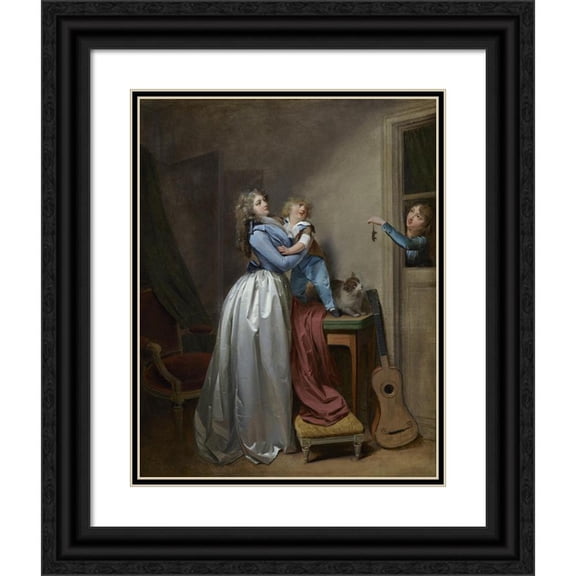 Louis Léopold Boilly 20x24 Black Ornate Framed Double Matted Museum Art Print Titled: The Dead Mouse (1790s)