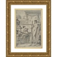 thumbnail image 1 of Louis Lafitte 14x18 Gold Ornate Wood Frame and Double Matted Museum Art Print Titled - Design for an Allegorical Print, 1 of 4