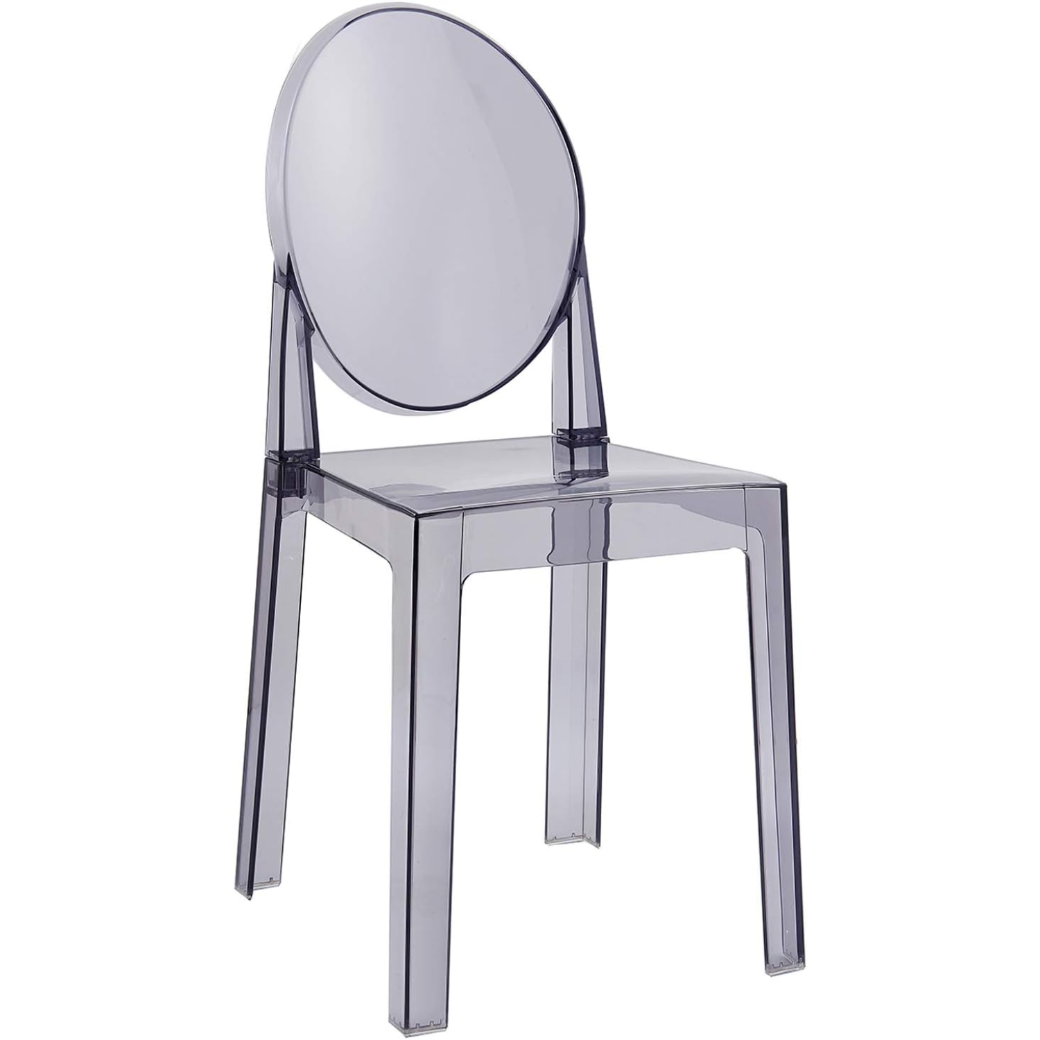 Louis Large Transparent Vanity Mid Century Ghost Chair Clear