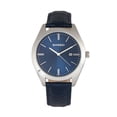 thumbnail image 1 of Louis Leather-Band Watch W/Date - Silver/Blue/Blue, 1 of 3