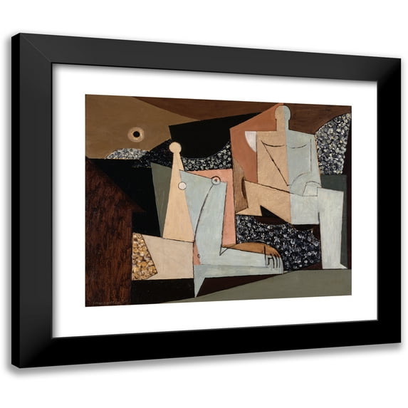 Louis Marcoussis 18x15 Black Modern Framed Museum Art Print Titled - Figures on a Beach (1930)