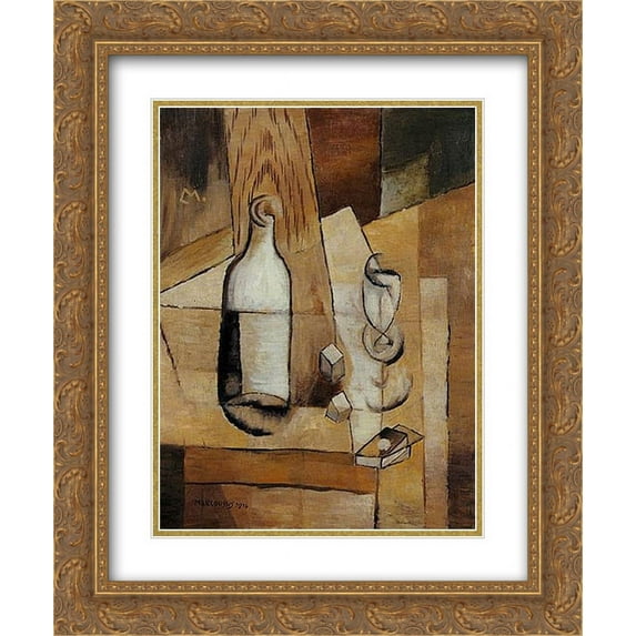Louis Marcoussis 2x Matted 20x24 Gold Ornate Framed Art Print 'Nature morte cubiste'