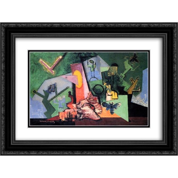 Louis Marcoussis 2x Matted 24x20 Black Ornate Framed Art Print 'Bees '