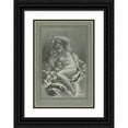 thumbnail image 1 of Louis-Marin Bonnet 18x24 Black Ornate Framed Double Matted Museum Art Print Titled: Venus and Cupid on a Dolphin (1767), 1 of 5